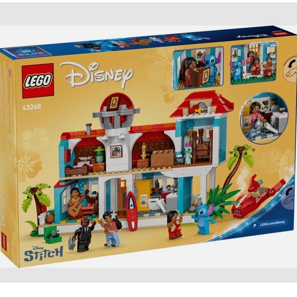 NEW Sealed LEGO 43268 Disney Lilo & Stitch Beach House Playset w/ 5 Mini Figures - Picture 3 of 4